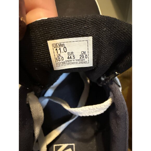 Vans off the Wall 721356 Lace Up Low Top Black & Blue Skate Shoes Size 11 - Picture 9 of 11